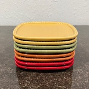 Pavilion Princess House Appetizer /Dessert Square Dish Plates Set of 8